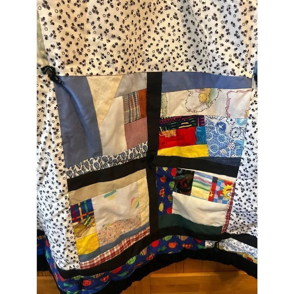 Handmade Quilt Black Backing Maine Coon Cats Winnie The Pooh 77.5x61 READ (5363)